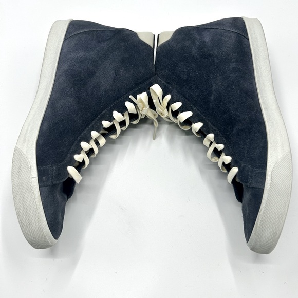 Emporio Armani Blue Suede High-Top Sneakers, Men’s size 9.5, Good Condition - Picture 7 of 9